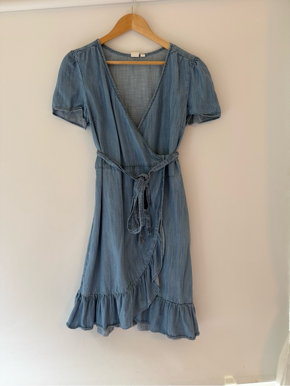 Gap Denim Wrap-Around V-neck Dress, lightly worn